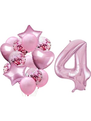 İstoç Parti 4 Yaş Pembe Folyo Set
