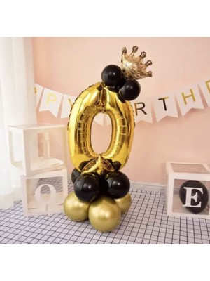 İstoç Parti 0 Yaş Kral Taçlı Folyo Balon Seti