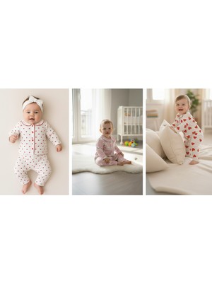 Buufuu 3 Adet %100 Pamuk Mevsimlik Kız & Erkek Bebek Alt Üst Takım