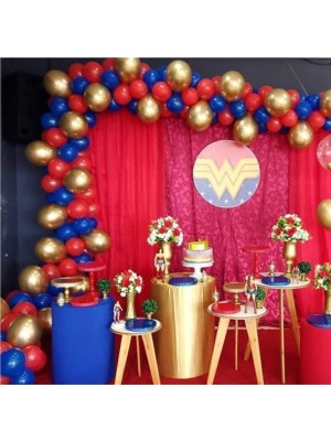 İstoç Parti Krom Gold Metalik Mavi Metalik Kırmızı Balon Lonsept Balon Zincir