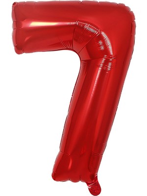 İstoç Parti Folyo Balon Kırmızı 7 Rakamı 40 Inç 100 cm