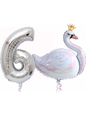 İstoç Parti Kuğu Balon Folyo Set 6 Yaş