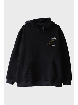 Nuugg Rota Dışı Siyah Hoodie