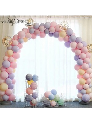 İstoç Parti Makaron Soft Balon Seti 50 Adet Karışık Renk Pastel Balon + 5 Mt.balon Zinciri