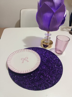 Rose Bloome Amerikan Servis 6 Kişilik Mor