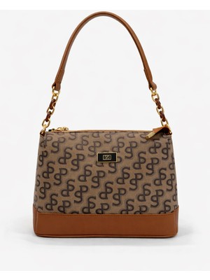 Louisiana Polo Silver Polo Kadın Çanta Kareli Ekose Bej Taba 910