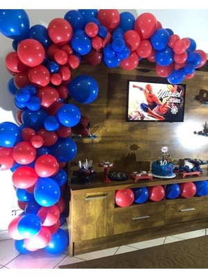 İstoç Parti Koyu Mavi-Kırmızı Balon Seti 50 Adet