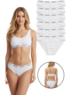 Exlove 6'lı Fashion Kadın Pamuklu Bikini Külot - Esnek Bel Günlük Rahat Iç Çamaşırı