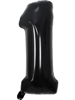 İstoç Parti Folyo Balon Siyah 1 Rakamı 34 Inç 80 cm