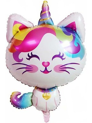 İstoç Parti Kedi Unicorn Folyo Balon
