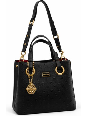 Louisiana Polo Silver Polo Kadın Çanta Polo Desenli Siyah 975