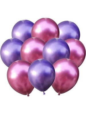 İstoç Parti Mor-Pembe Krom Balon 40 Adet