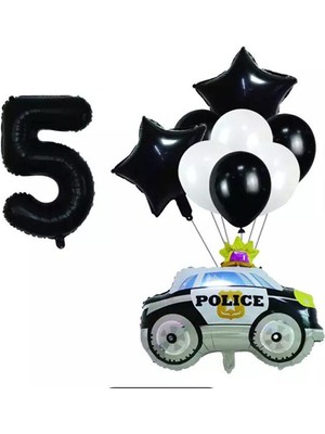 İstoç Parti Police ( Polis Arabası ) Folyo Balon Seti Yaş 5