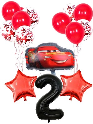 İstoç Parti Pullu Şeffaf Balonlu Yarış Arabası Temalı Balon Seti Yaş 2