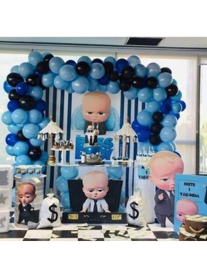 İstoç Parti Patron Bebek Pastel Tonlarda Balon ve Balon Zinciri 100 Adet