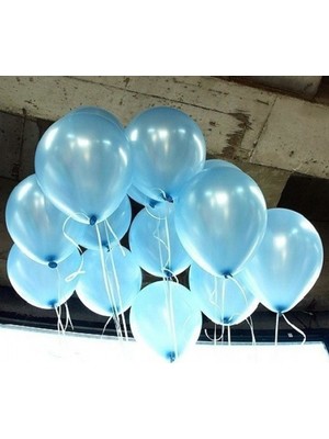 İstoç Parti 12 Inç Metalik Açık Mavi Balon 30'lu