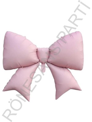 İstoç Parti Pembe Renk Fiyonk Folyo Balon 98*75 cm