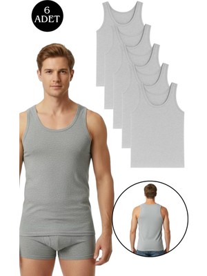 Exlove 6 Adet Askılı Erkek Siyah Atlet Pamuklu