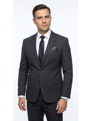 Plus Scorpion Erkek Slim Fit Ceket – Likralı Fitilli Kumaş, Çift Düğmeli Tek Yırtmaçlı Modern Tasarım