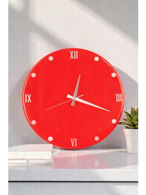 Dekoratif Epoksi Duvar Saati 40 Cm, Neon Turuncu Modern Tasarım, Gümüş Detaylı, Sessiz Mekanizma, Yeni Ev ve Ofis Hediyesi