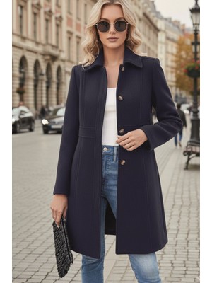 Barbora Dikiş Detaylı Tasarım Kaşe Kaban