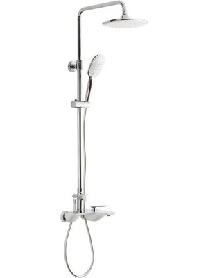 Fontana - Krom&beyaz Duş Ünitesi Outlet - FG-1554-