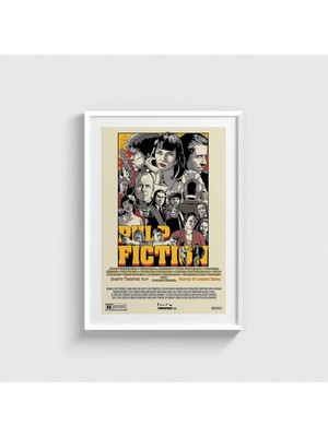 Domirus Pulp Fiction (1994) Film Posteri Çerçeveli Tablo Ev Oda Duvar Dekorasyonu