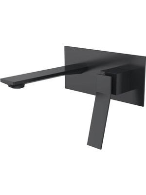 Fontana - Mat Siyah Ankastre Lavabo Bataryası Seti (Sıvaltı Dahil) - FJ-A3005