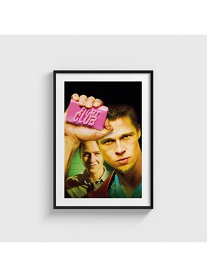 Domirus Fight Club (1999) Film Posteri Çerçeveli Tablo Ev Oda Duvar Dekorasyonu