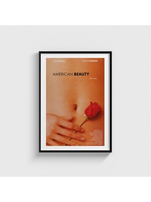 Domirus American Beauty (1999) Film Posteri Çerçeveli Tablo Ev Oda Duvar Dekorasyonu