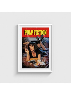 Domirus Pulp Fiction (1994) Film Posteri Çerçeveli Tablo Ev Oda Duvar Dekorasyonu