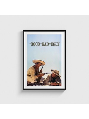 Domirus The Good, The Bad And The Ugly (1966) Film Posteri Çerçeveli Tablo Ev Oda Duvar Dekorasyonu