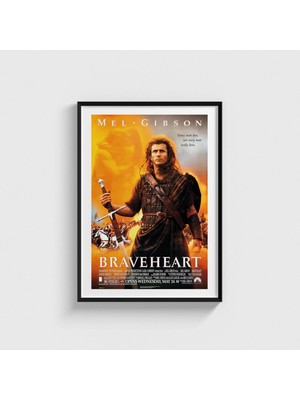 Domirus Braveheart (1995) Film Posteri Çerçeveli Tablo Ev Oda Duvar Dekorasyonu