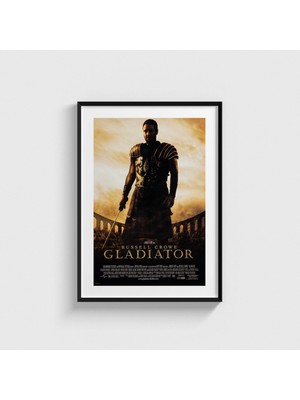 Domirus Gladiator (2000) Film Posteri Çerçeveli Tablo Ev Oda Duvar Dekorasyonu