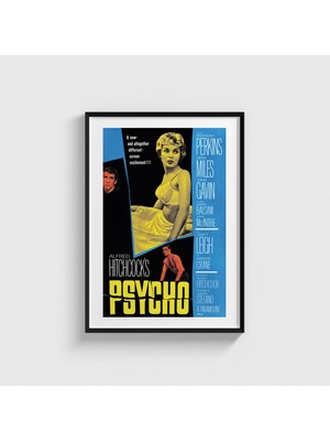 Domirus Psycho (1960) Film Posteri Çerçeveli Tablo Ev Oda Duvar Dekorasyonu