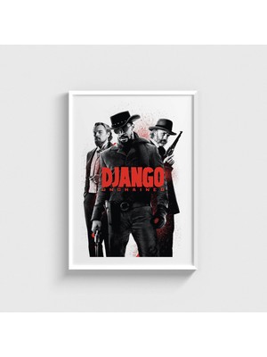Domirus Django Unchained (2012) Film Posteri Çerçeveli Tablo Ev Oda Duvar Dekorasyonu