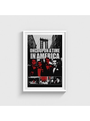 Domirus Once Upon A Time In America (1984) Film Posteri Çerçeveli Tablo Ev Oda Duvar Dekorasyonu