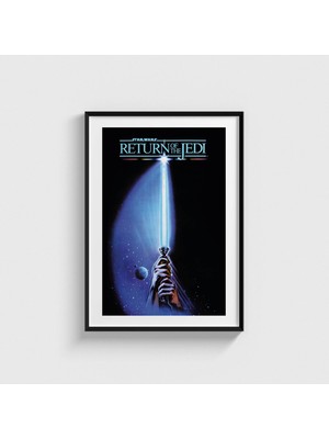 Domirus Star Wars Return Of The Jedi (1983) Film Posteri Çerçeveli Tablo Ev Oda Duvar Dekorasyonu