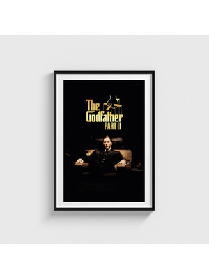 Domirus The Godfather Part Iı (1974) Film Posteri Çerçeveli Tablo Ev Oda Duvar Dekorasyonu