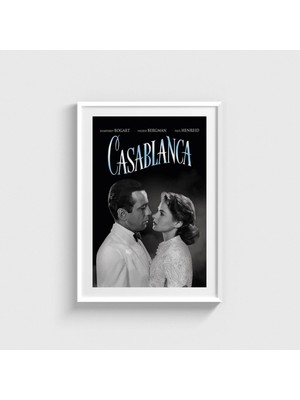 Domirus Casablanca (1943) Film Posteri Çerçeveli Tablo Ev Oda Duvar Dekorasyonu