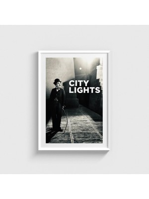 Domirus City Lights (1931) Film Posteri Çerçeveli Tablo Ev Oda Duvar Dekorasyonu