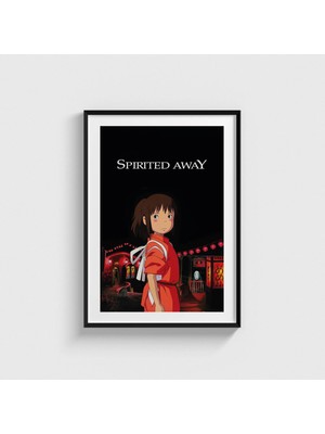 Domirus Spirited Away (2001) Film Posteri Çerçeveli Tablo Ev Oda Duvar Dekorasyonu