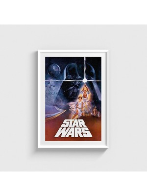 Domirus Star Wars (1977) Film Posteri Çerçeveli Tablo Ev Oda Duvar Dekorasyonu