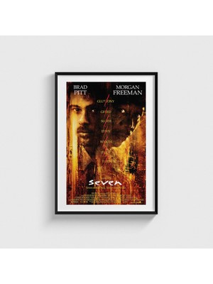 Domirus SE7EN (1995) Film Posteri Çerçeveli Tablo Ev Oda Duvar Dekorasyonu