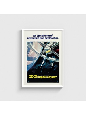 Domirus 2001 A Space Odyssey (1968) Film Posteri Çerçeveli Tablo Ev Oda Duvar Dekorasyonu