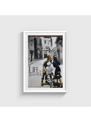 Domirus Life Is Beautiful (1997) Film Posteri Çerçeveli Tablo Ev Oda Duvar Dekorasyonu