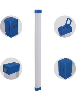 Olinea T550 50CM 60W Çubuk Portatif LED Işıldak Şarjlı Tüp Lamba 1500MAH