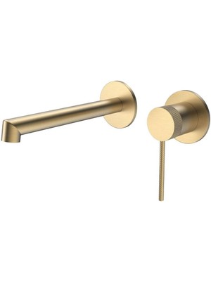 Fontana - Fırçalanmış Altın Ankastre Lavabo Bataryası Seti (Sıvaaltı Dahil) Outlet - FJ-A2002-