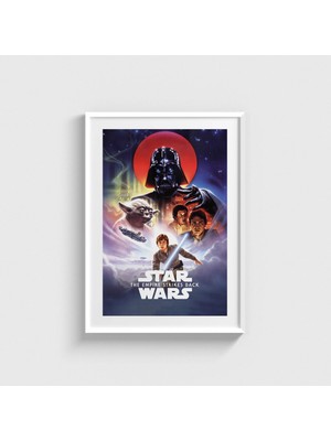 Domirus Star Wars: The Empire Strikes Back (1980) Film Posteri Çerçeveli Tablo Ev Oda Duvar Dekorasyonu