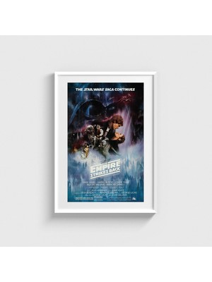 Domirus Star Wars: The Empire Strikes Back (1980) Film Posteri Çerçeveli Tablo Ev Oda Duvar Dekorasyonu